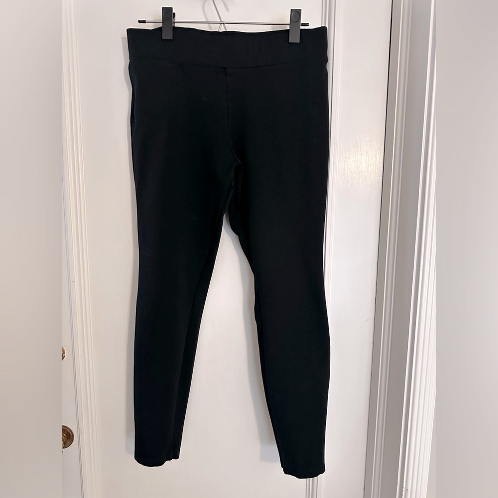 American Giant Ponte Slim Pant High Rise EUC Size 10 Black